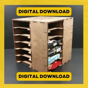 Glowforge Laser Cut File: 10" Wooden Storage Cube with Shelves (Digital Download) image 1