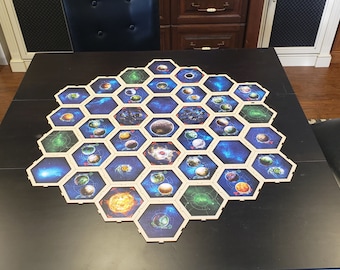 Twilight Modular Hex Game Board with Hex Tiles MDF