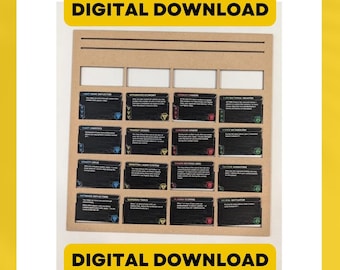 Design Files for Twilight Individual Player Tech Card Organizer for laser cutter