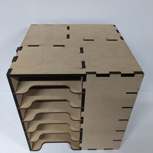 Glowforge Laser Cut File: 10" Wooden Storage Cube with Shelves (Digital Download) image 8