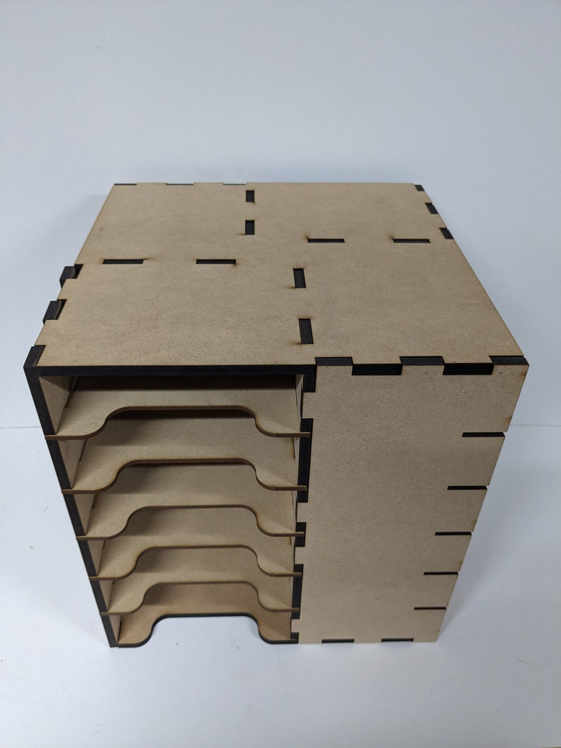 Glowforge Laser Cut File: 10" Wooden Storage Cube with Shelves (Digital Download) image 8