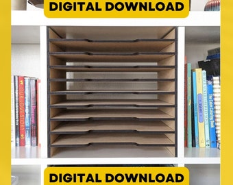 Glowforge Design File for Kallax 10 Slot Paper Cubby for Laser cutter