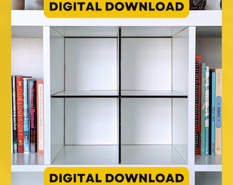 Kallax 2x2 Cubby Shelf Design File: Laser Cut DXF SVG (Digital Download)