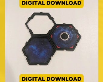 3d print Design File for interlocking Twilight Imperium Tile Holders