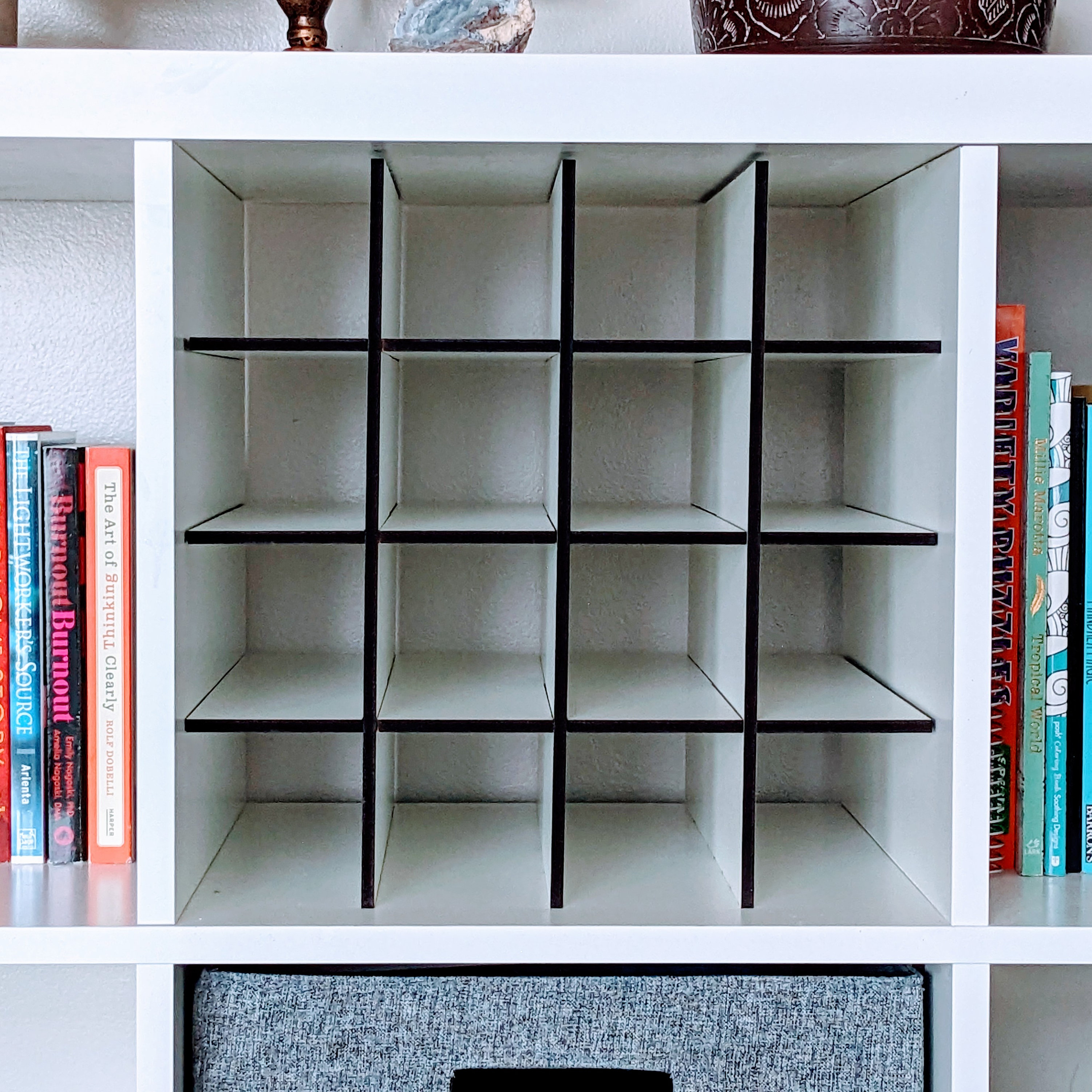 Storage Basket With Herringbone Decor, Kallax Shelf Insert, Ikea Kallax  Basket, Storage Organization, Boxes and Baskets, Cube Bin 