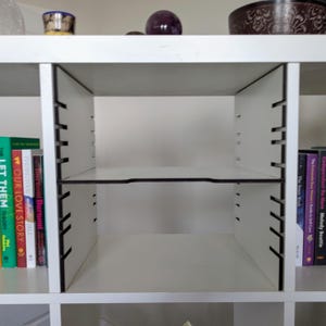 Kallax 2 Slot Cubby, Birch, Black, Natural MDF, or White