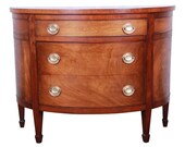 Mahogany Demilune Sideboard Credenza or Chest of Drawers