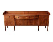 1820s English Inlaid Mahogany Sideboard Monumental English Buffet
