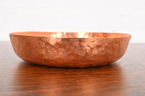 Roycroft Arts & Crafts Hammered Copper Bowl - Etsy