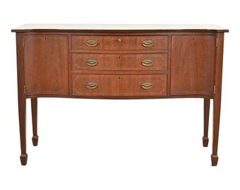Kittinger Federal Inlaid Mahogany Serpentine Front Sideboard Credenza