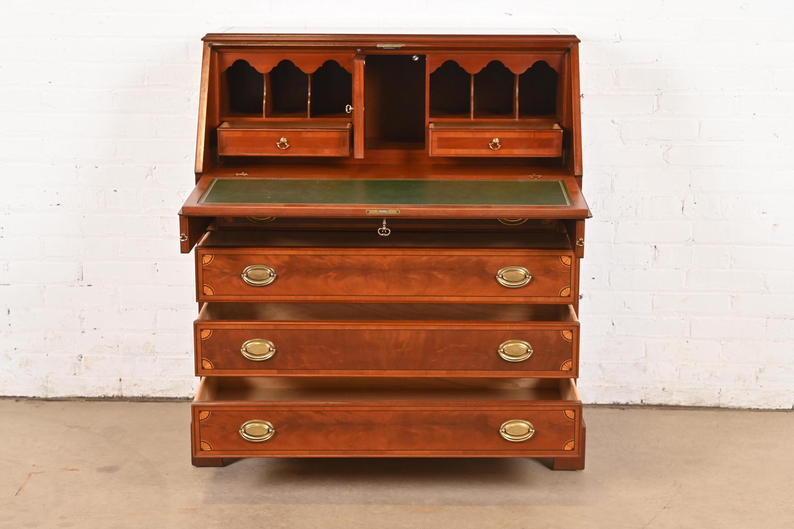 Hekman Furniture Federal Inlaid Flame Mahogany Slant Front