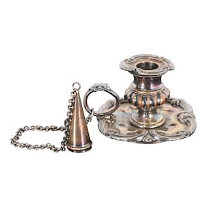 Antique Victorian Silverplate Chamberstick