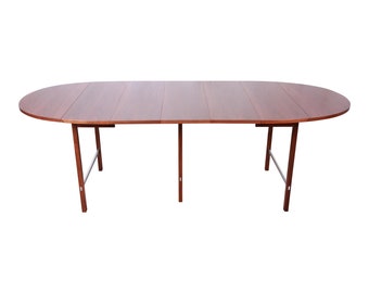 Paul McCobb for Calvin Mid-Century Modern Walnut Extension Dining Table, Newly Restored