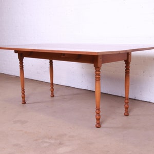 Stickley American Colonial Solid Cherry Wood Harvest Dining Table, 1956 image 4