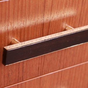 Harvey Probber Teak and Mahogany Four-Drawer Nightstand or Bachelor Chest, Newly Refinished image 6