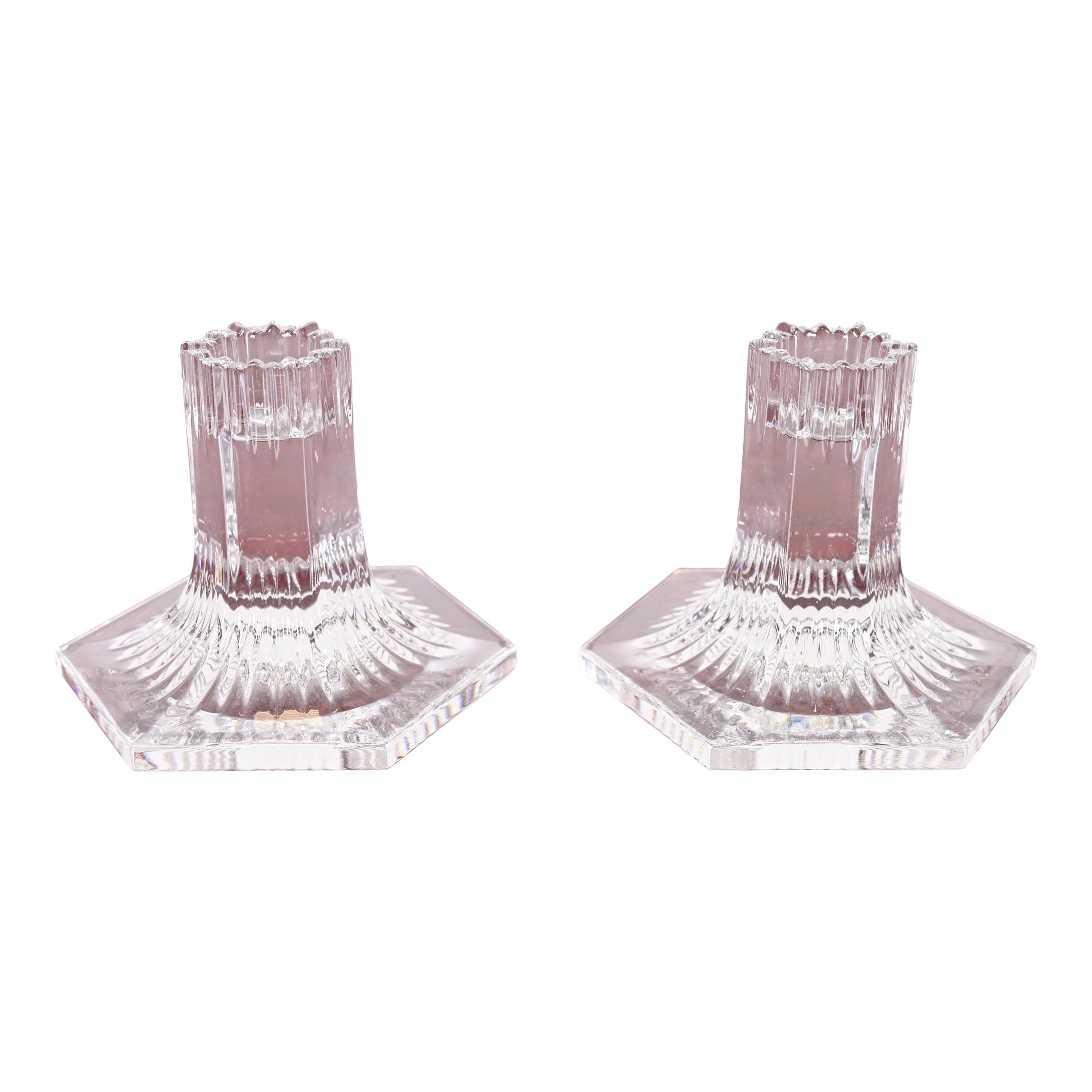 Tiffany & Co. Clear Crystal Candlesticks, Pair - Etsy