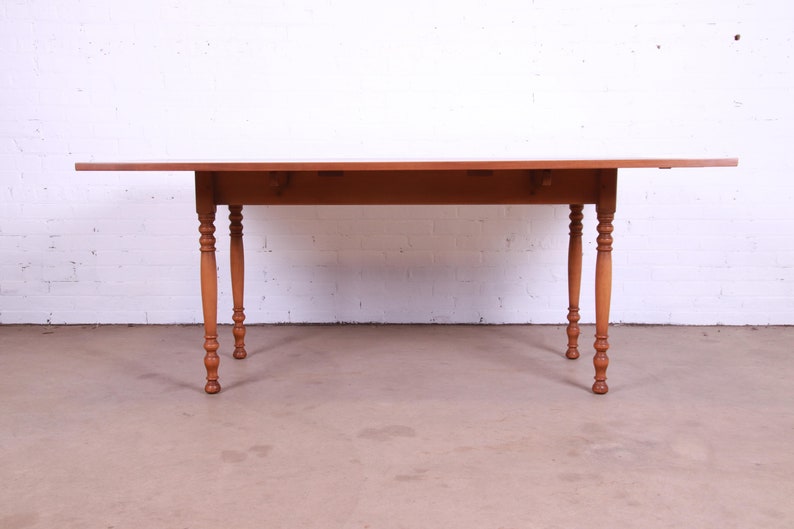 Stickley American Colonial Solid Cherry Wood Harvest Dining Table, 1956 image 5