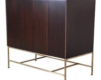 Paul McCobb Irwin Collection Mahogany and Brass Sideboard Cabinet, 1950s