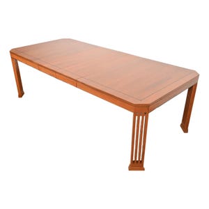 Stickley Mission Arts & Crafts Cherry Wood Extension Dining Table, Newly Refinished