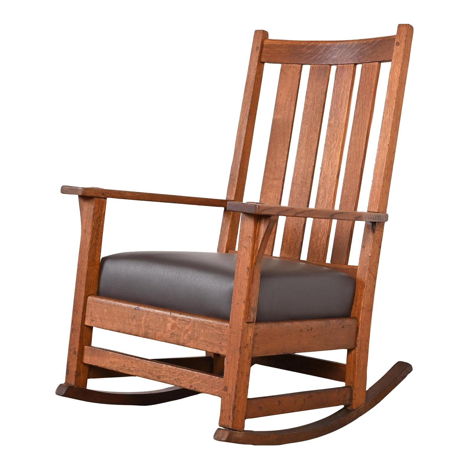 L. and J. G. Stickley Antique Mission Oak Arts Crafts Rocking Chair Circa 1900 Etsy Australia