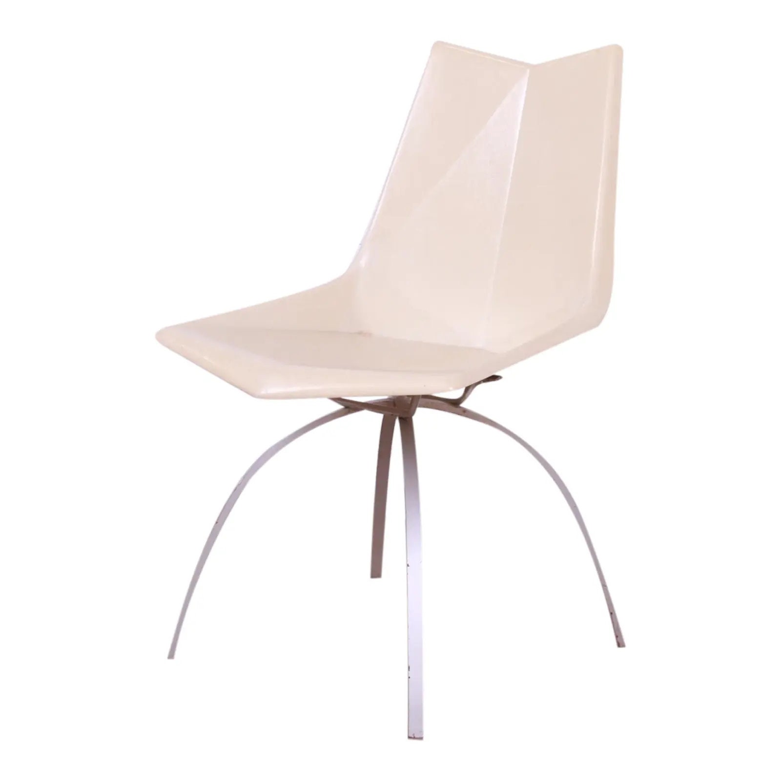 Paul Mccobb Mid century Modern Fiberglass Origami Chair on Spider Base 1950s Etsy