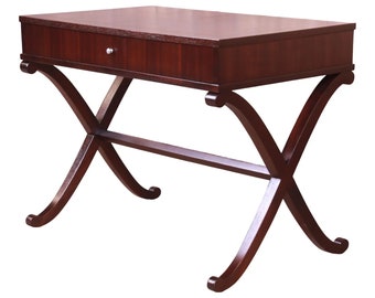 Barbara Barry for Baker Furniture Mahogany Writing Desk or Console Table, Newly Refinished