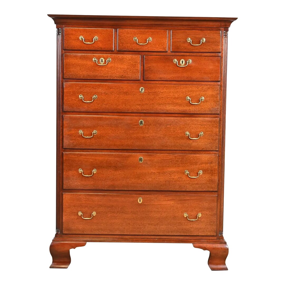 Kindel Furniture Georgian Carved Solid Mahogany Highboy Dresser - Etsy