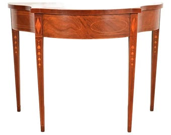 Baker Furniture Historic Charleston Federal Inlaid Mahogany Console or Entry Table