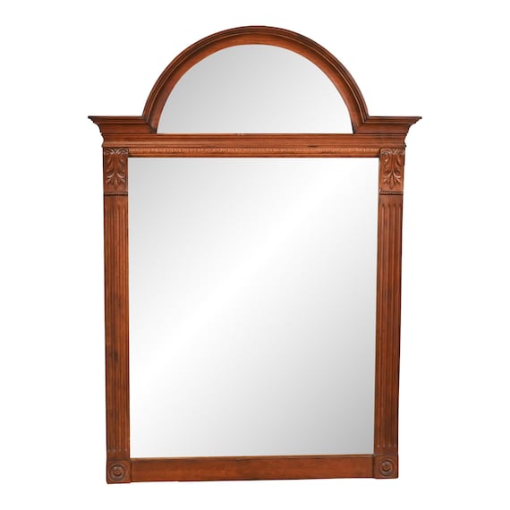 Ethan Allen Victorian Carved Maple Arched Wall Mirror - Etsy