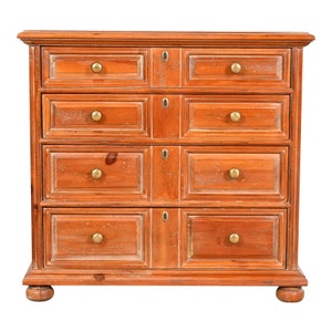 Henredon Spanish Colonial Carved Solid Pine Commode or Chest of Drawers