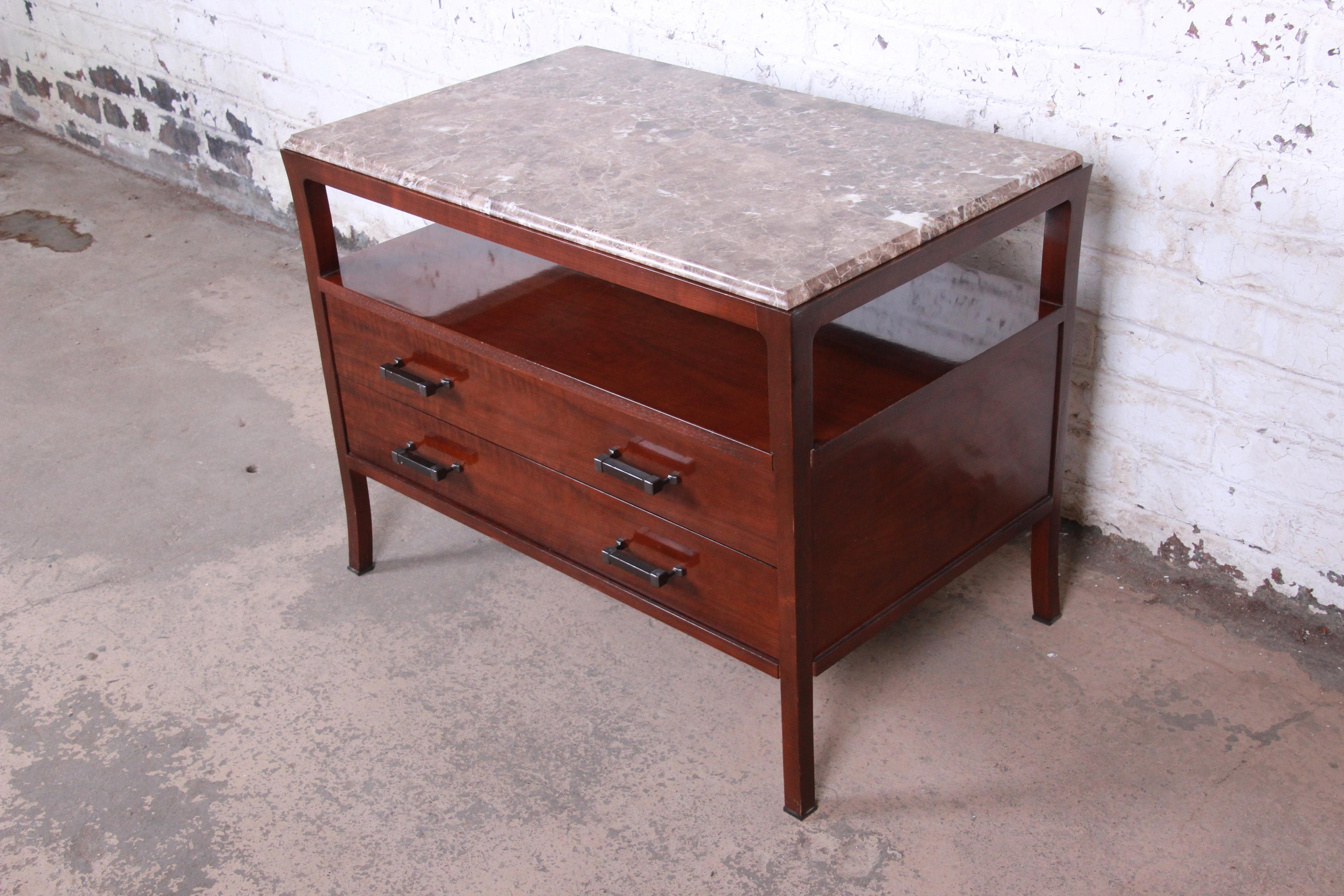 BäckerMöbel Mahagoni Marmor Top Buffet-Server | Etsy