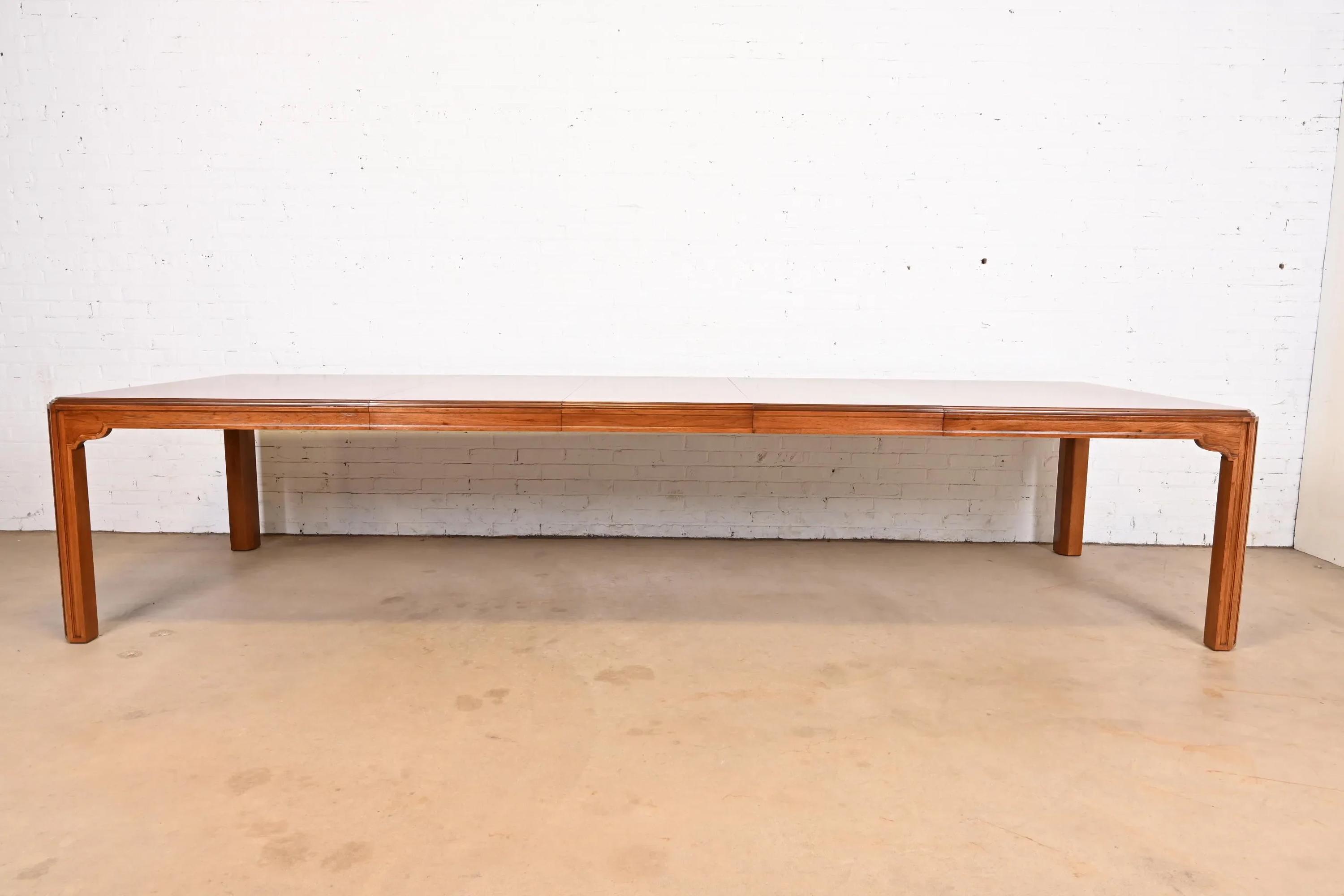 Drexel Heritage Mid-century Hollywood Regency Oak and Burl Wood