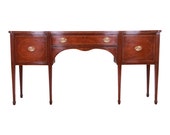 Kittinger Hepplewhite Inlaid Mahogany Serpentine Sideboard Credenza