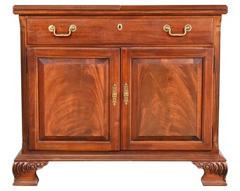 Thomasville Georgian Mahogany Flip Top Server or Bar Cabinet