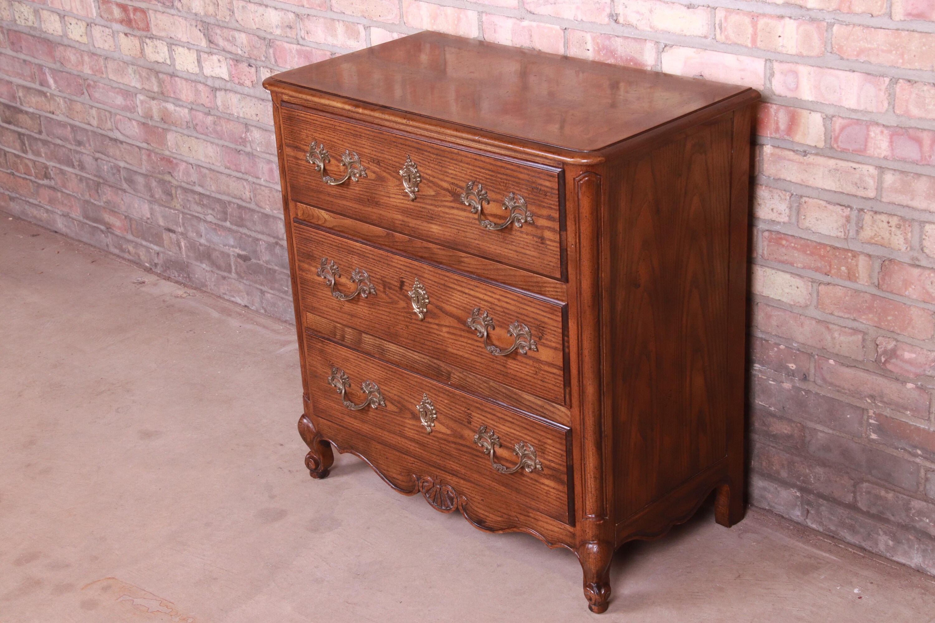 Baker Furniture French Provincial Louis XV Oak and Burl Wood - Etsy