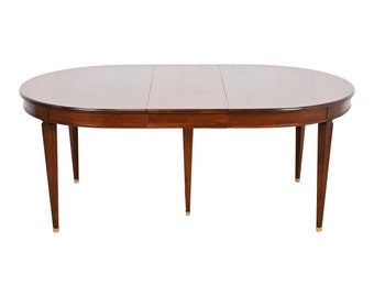 Kindel Furniture French Regency Louis XVI Cherry Wood Extension Dining Table, Newly Refinished