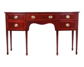 Kindel Furniture Federal Inlaid Mahogany Bow Front Sideboard