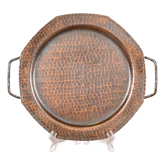 Roycroft Arts & Crafts Hammered Copper Handled Tray - Etsy