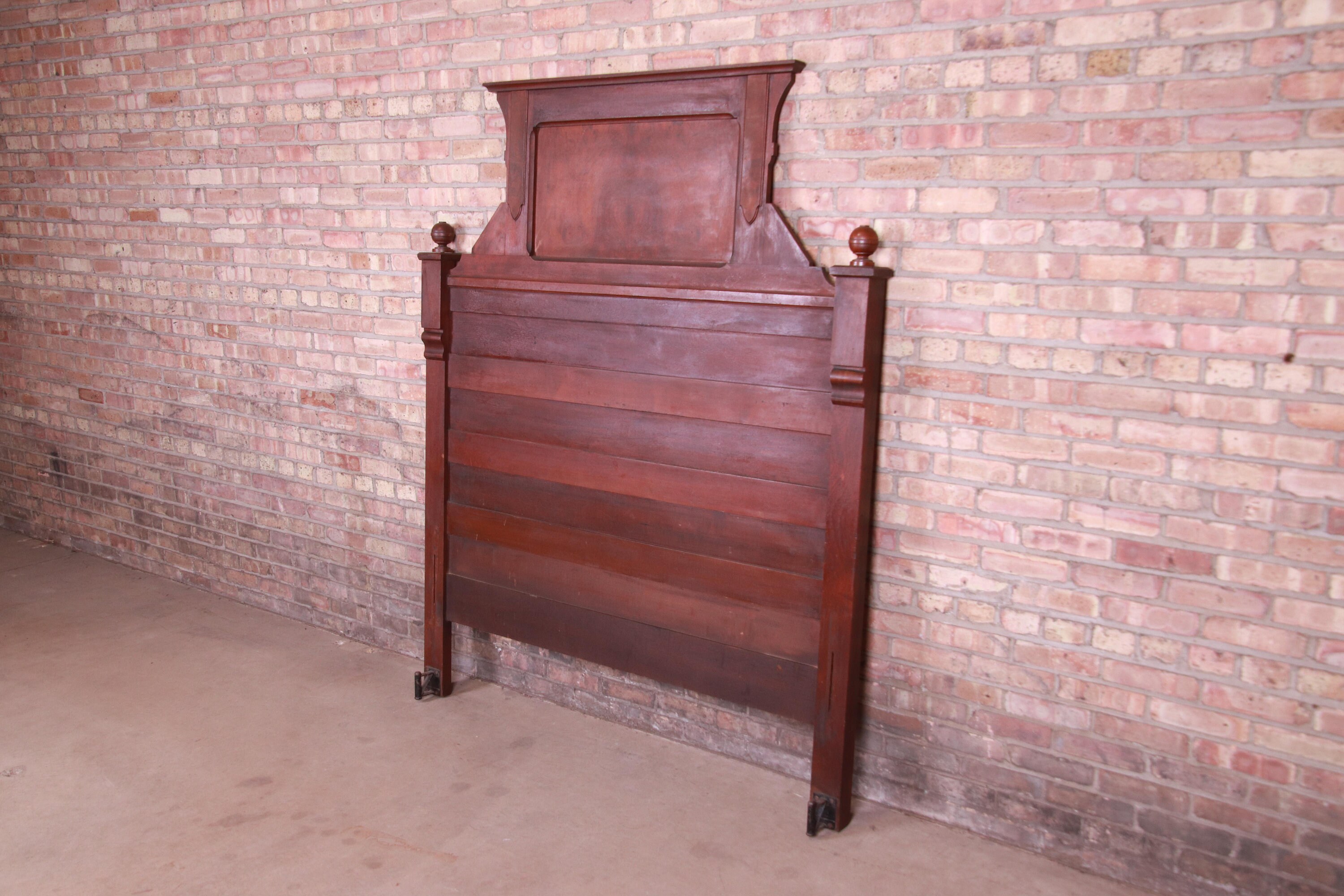 Antique Eastlake Victorian Burled Walnut Full Size Headboard Etsy