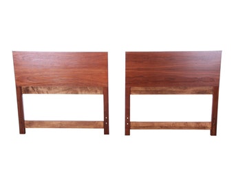 Paul McCobb for Calvin Mid-Century Modern Walnut Twin Headboards, Pair