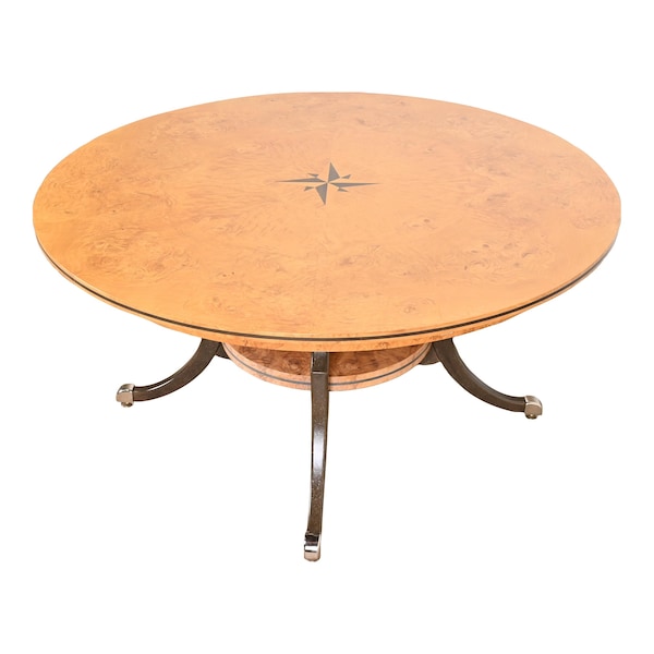 Round Burl Wood Dining Table Etsy