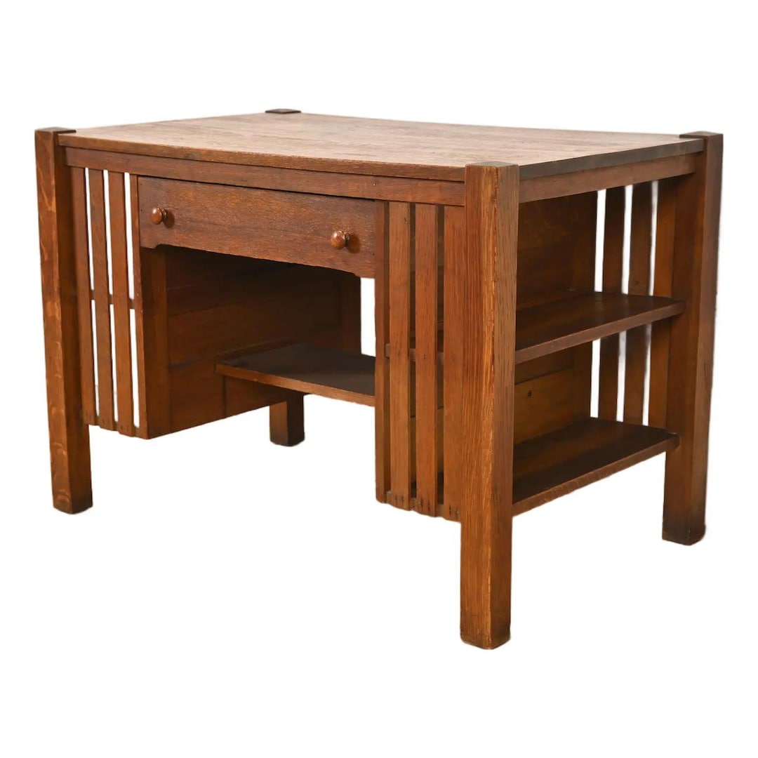 Stickley Brothers Style Antique Mission Oak Arts & Crafts Desk
