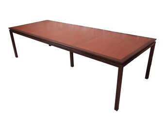 Edward Wormley for Dunbar Walnut Extension Dining Table, Newly Refinished