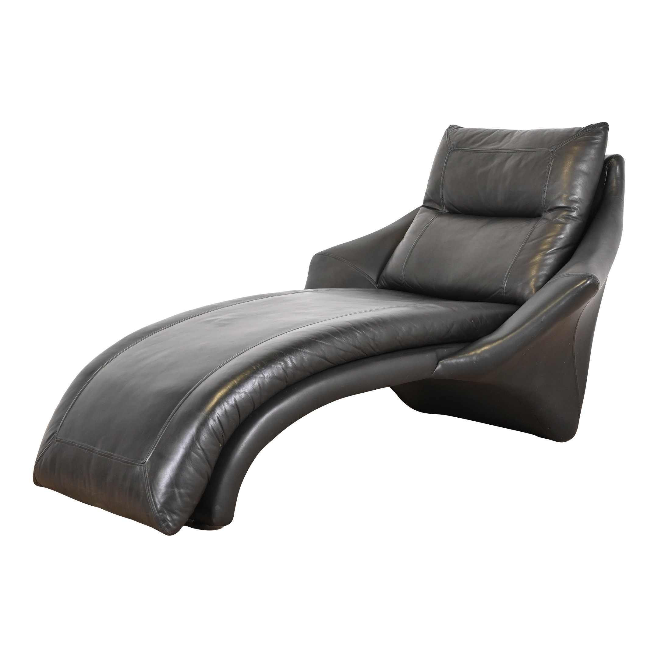 Small leather chaise lounge online