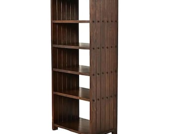 Stickley Brothers Style Antique Mission Oak Arts & Crafts Bookcase or Magazine Rack, Circa 1910