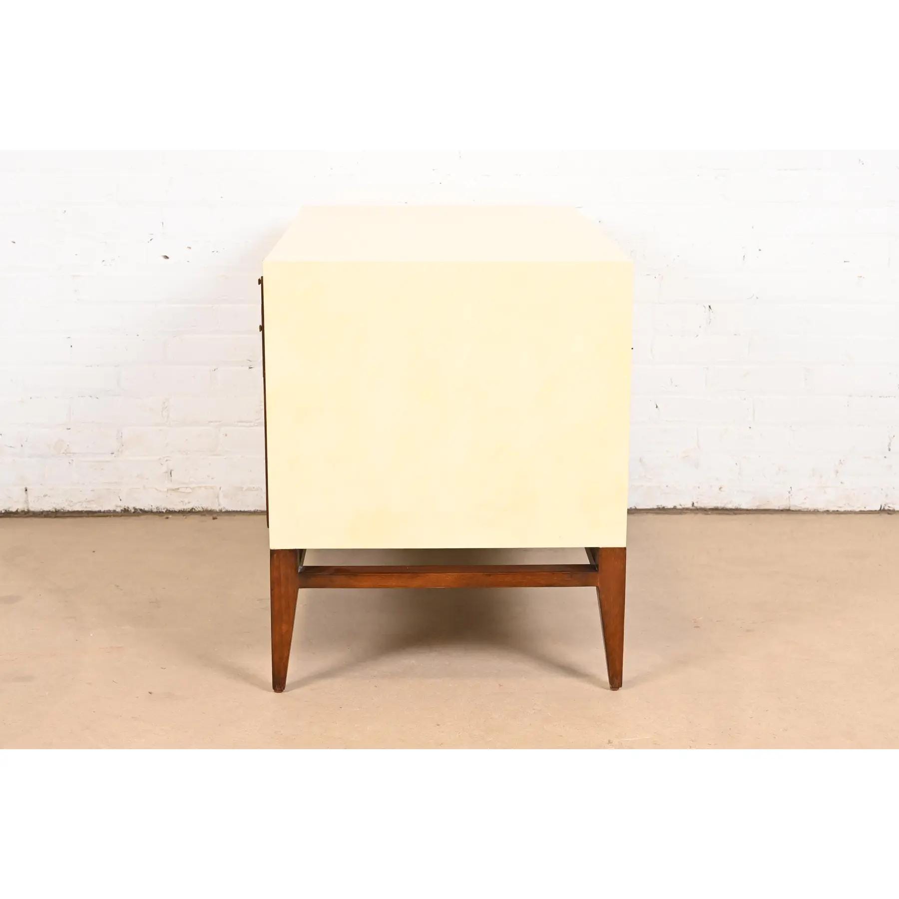 Barbara Barry for Henredon Modern Walnut and Cream Lacquered