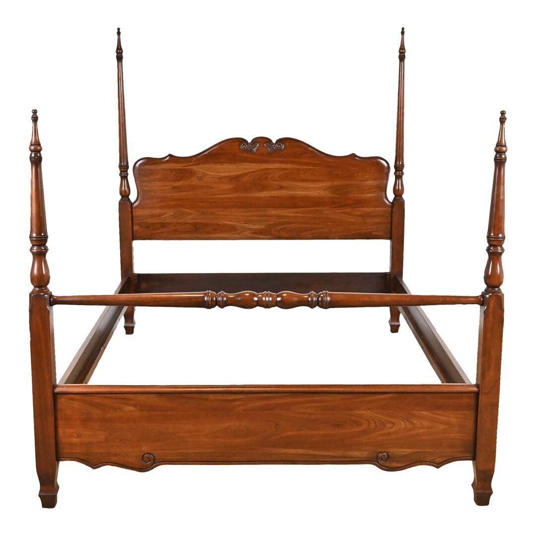 Harden Furniture French Provincial Carved Cherry Wood Queen Etsy