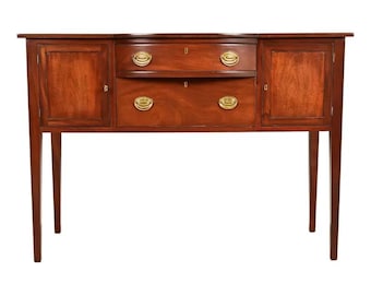 Kittinger Federal Mahogany Bow Front Sideboard Credenza or Buffet