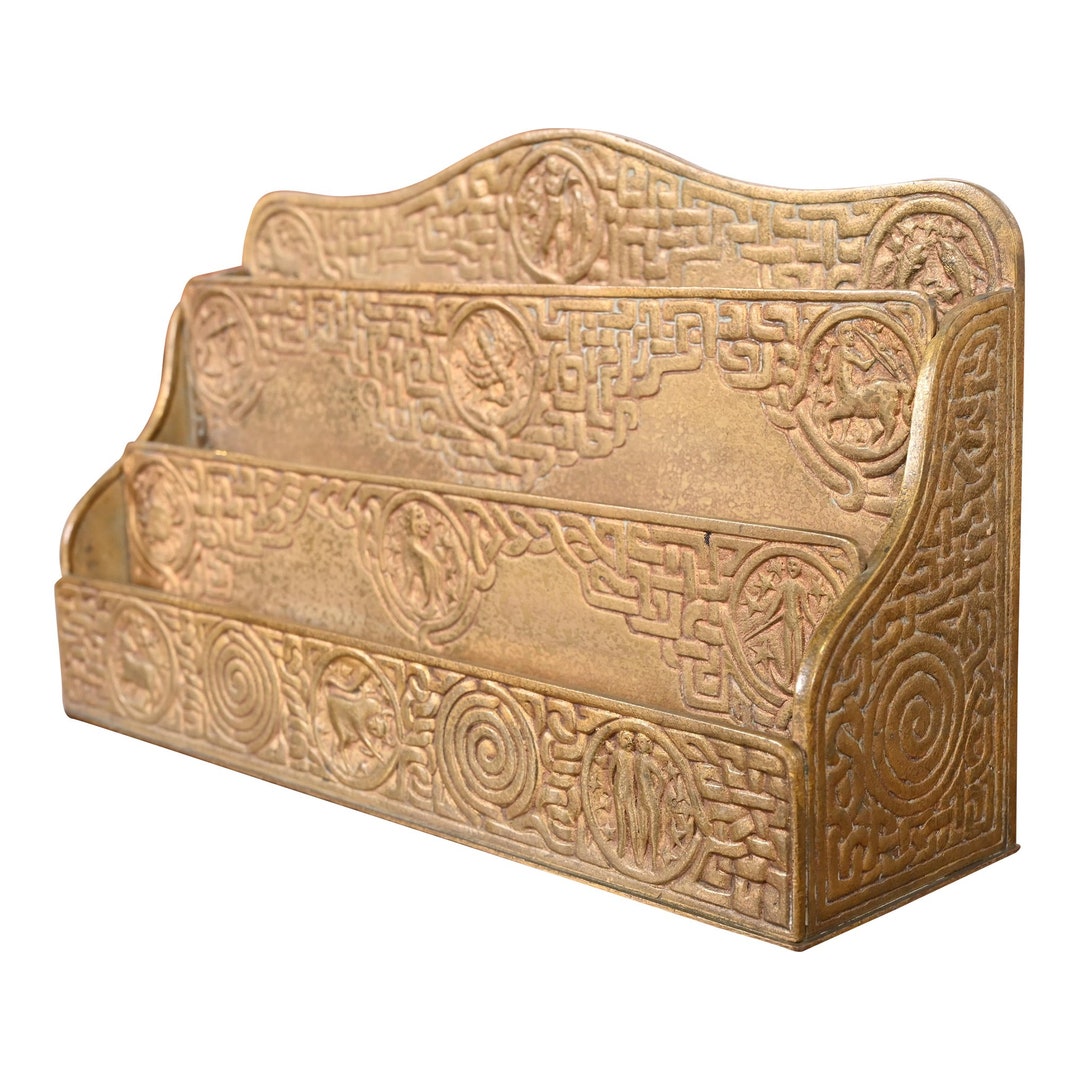 Tiffany Studios New York Zodiac Bronze Doré Letter Rack - Etsy