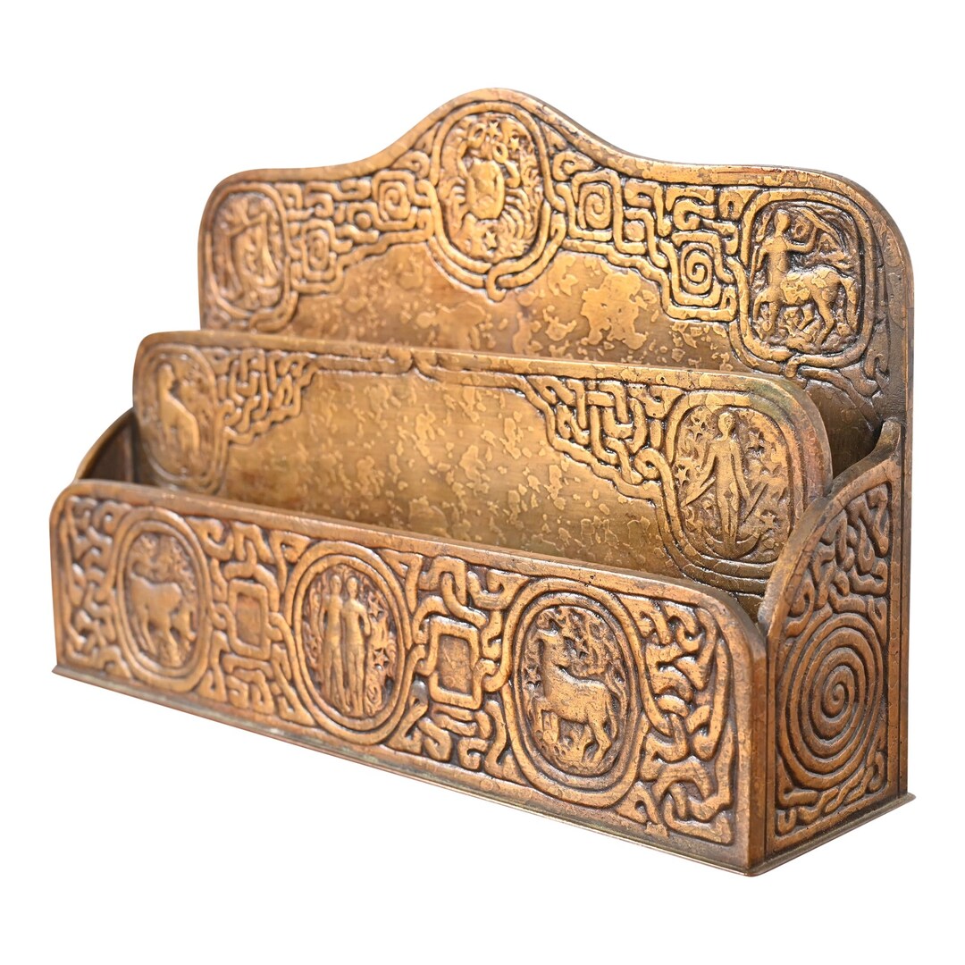 Tiffany Studios New York Zodiac Bronze Doré Letter Rack - Etsy